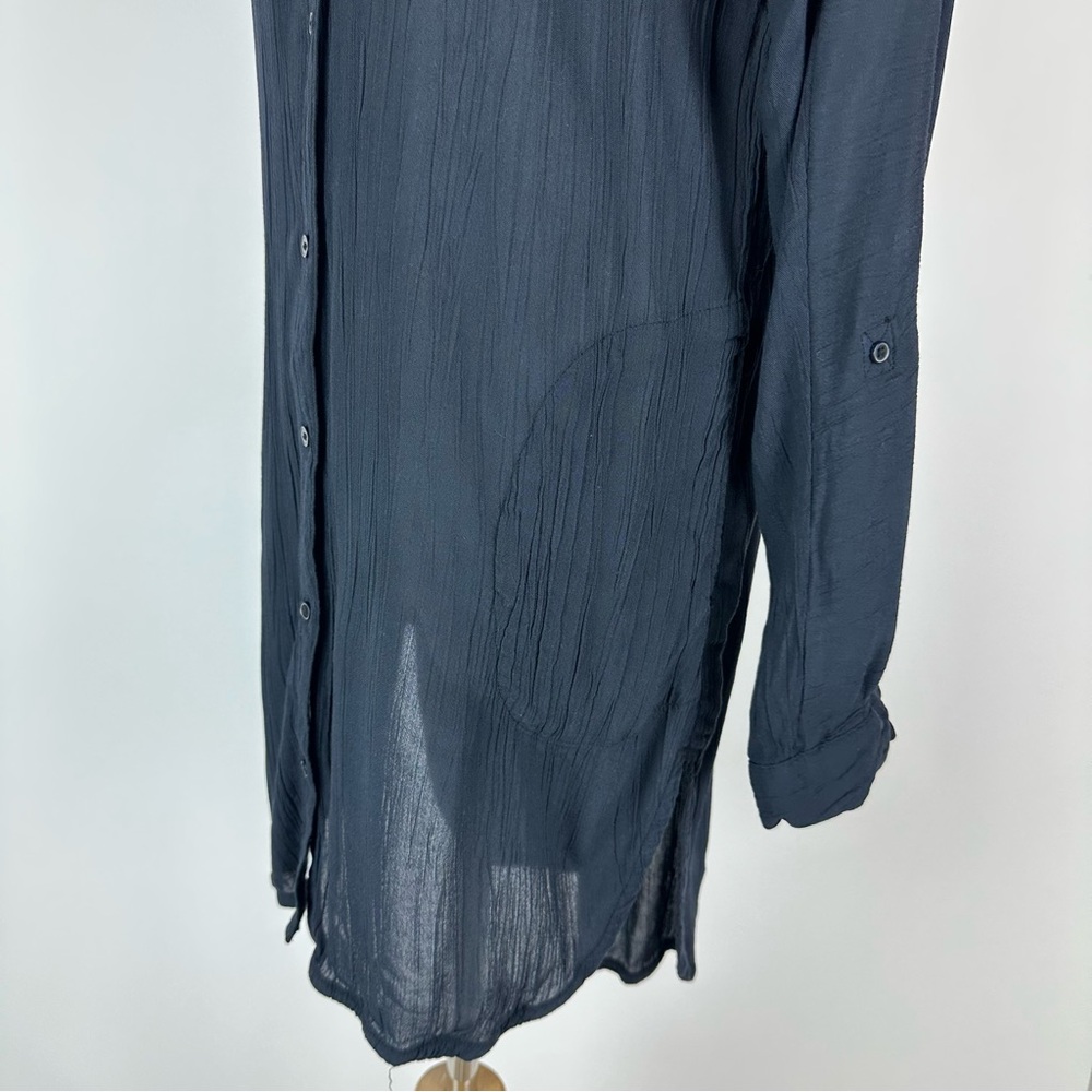 Prana Scheena Black Gauze Tunic Swim Coverup Size Medium - Picture 10 of 15